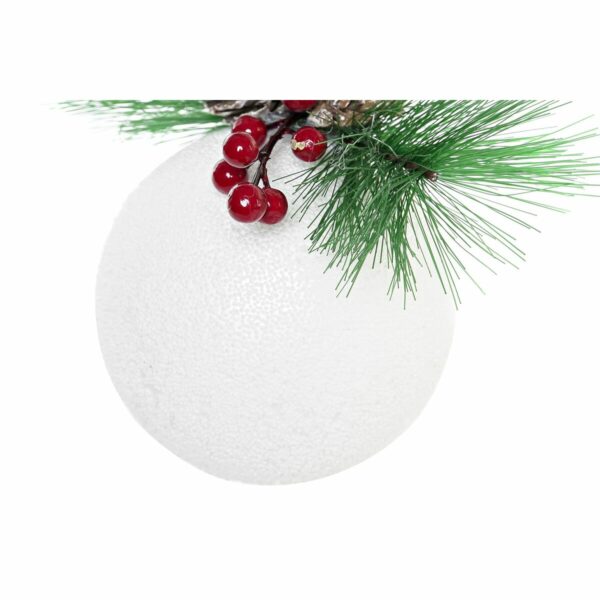 Коледни топки DKD Home Decor Бял Зелен PVC (2 броя)