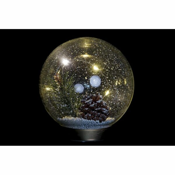 Коледна топка DKD Home Decor Златен Кафяв Бял Зелен (15 x 15 x 17 cm)