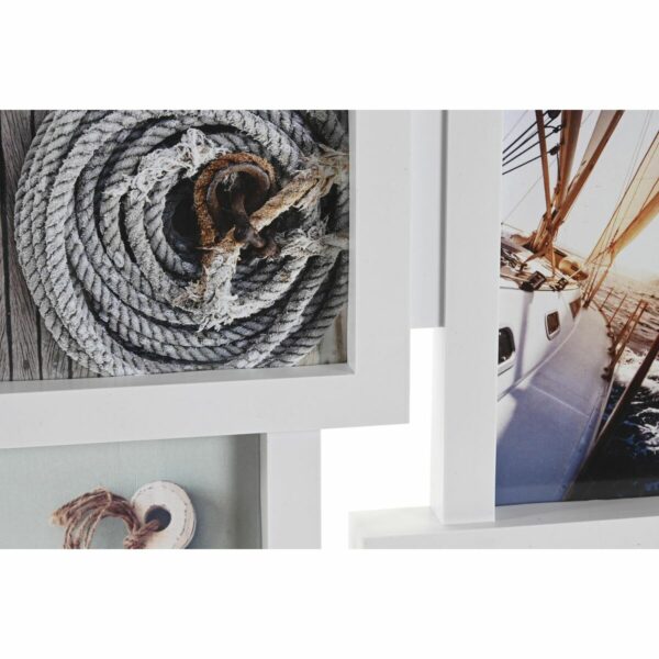 Рамка за снимки DKD Home Decor Кристал Бял PP Средиземноморско (49 x 2 x 28 cm) (2 броя)