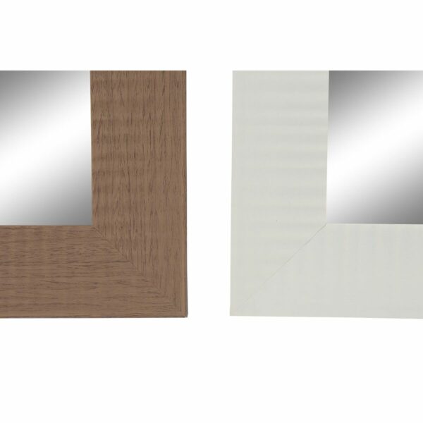 Стенно огледало DKD Home Decor Кристал Черен Кафяв Тъмно сив Слонова кост PS Традиционен 4 броя (70 x 2 x 97 cm)