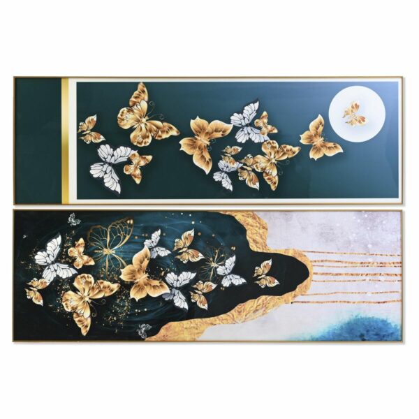 Картина DKD Home Decor Пеперуди (180 x 3 x 60 cm) (2 броя)