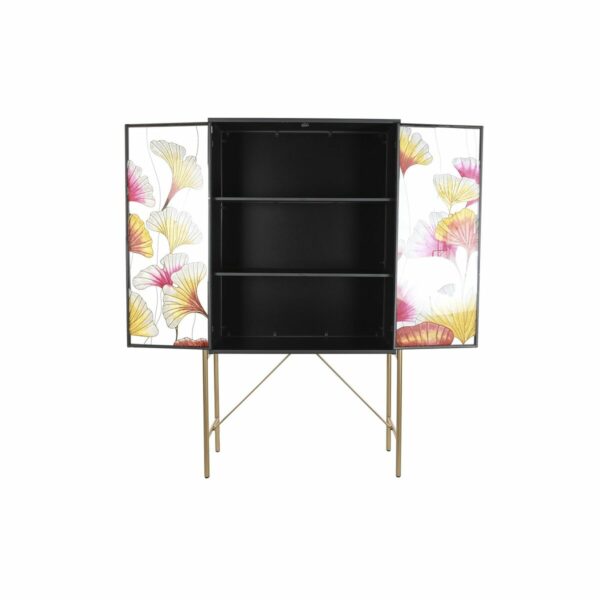 Бюфет DKD Home Decor Кристал Черен Розов Златен Метал Жълт (85 x 35 x 155 cm)