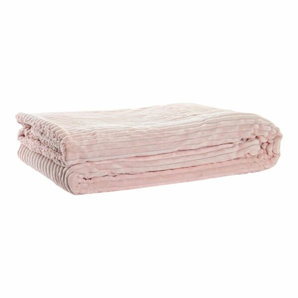 Одеяло DKD Home Decor Розов (130 x 170 x 2 cm)