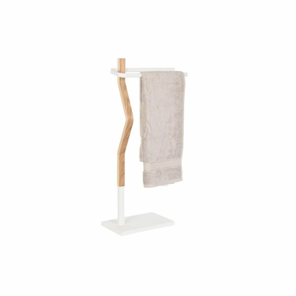 Поставка за кърпи DKD Home Decor Дървен Стомана Бял (43,5 x 20 x 85 cm)