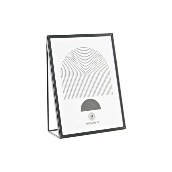 Рамка за снимки DKD Home Decor Кристал Черен Метал (15,5 x 6 x 20,5 cm)