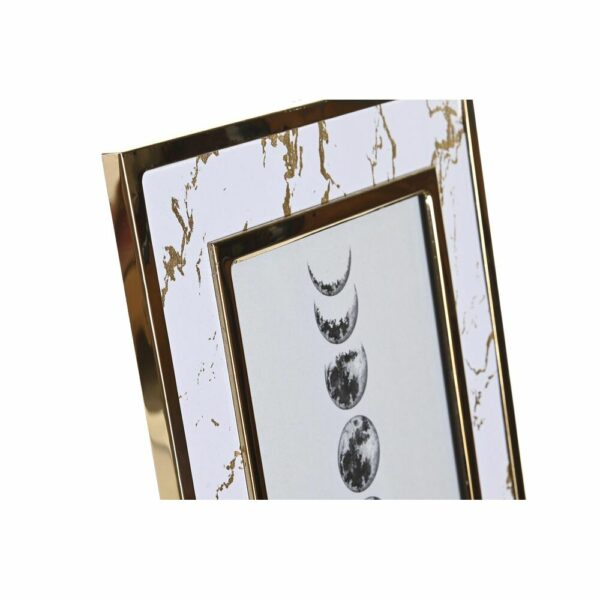 Рамка за снимки DKD Home Decor Неръждаема стомана Бял Мрамор PU (28,5 x 1 x 23,5 cm)