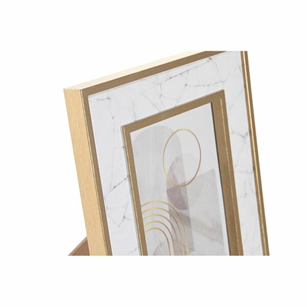 Рамка за снимки DKD Home Decor Кристал Бял Дървен MDF (21 x 1,5 x 16 cm)