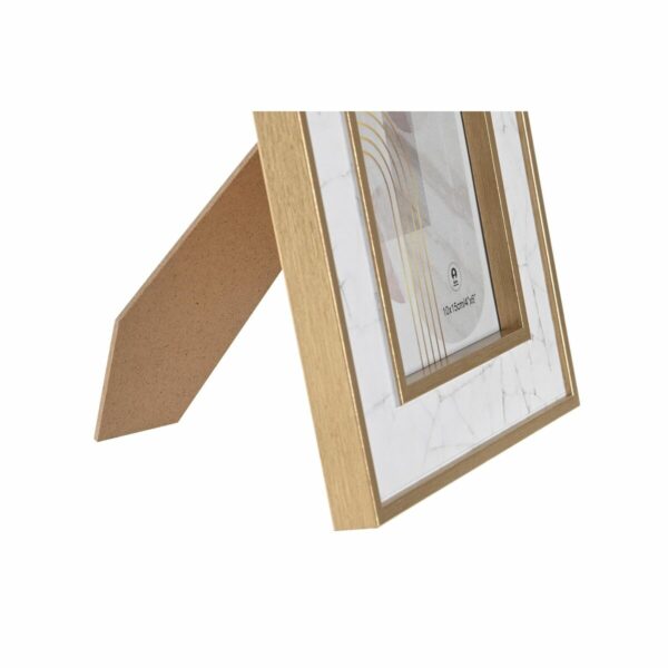 Рамка за снимки DKD Home Decor Кристал Бял Дървен MDF (21 x 1,5 x 16 cm)