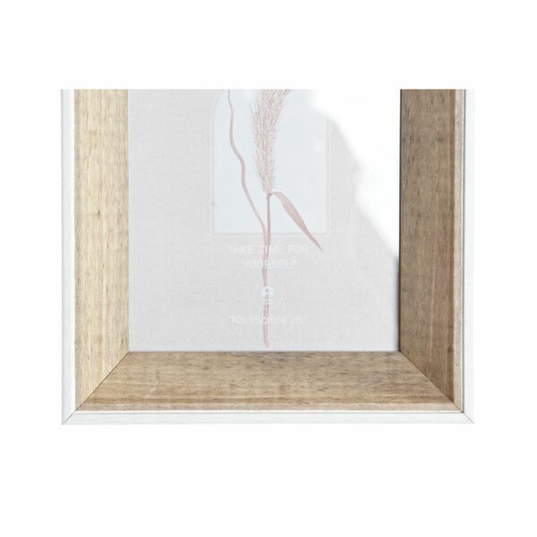 Рамка за снимки DKD Home Decor Кристал Бял Дървен MDF (13 x 4,5 x 18 cm)