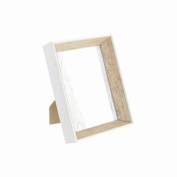 Рамка за снимки DKD Home Decor Кристал Бял Дървен MDF (18 x 4,5 x 23 cm)