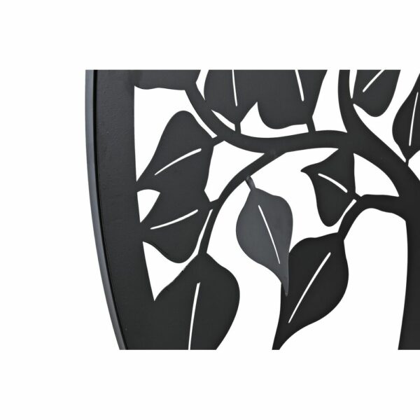 Декорация за стена DKD Home Decor Черен Дърво Метал Бял Традиционен (98 x 1 x 98 cm) (100 x 1 x 100 cm) (2 броя)