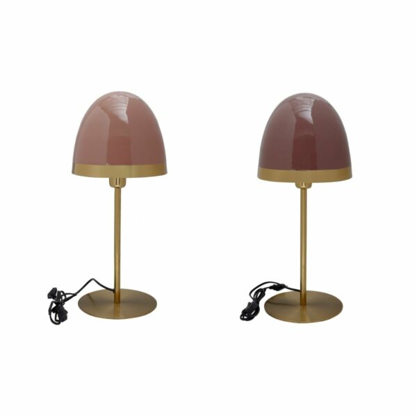 Настолна лампа DKD Home Decor Метал Модерен (23 x 23 x 55 cm) (2 броя)