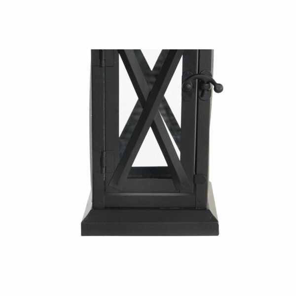 Фенери DKD Home Decor Кристал Черен Метал (21 x 21 x 51 cm)