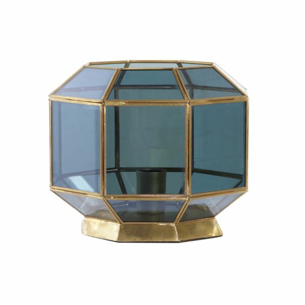 Настолна лампа DKD Home Decor Кристал Син Златен 220 V Месинг 50 W Модерен (29 x 29 x 25 cm)