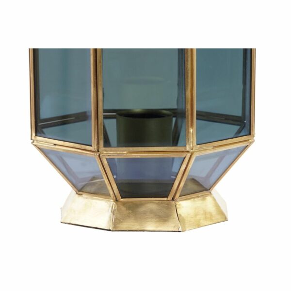 Настолна лампа DKD Home Decor Кристал Син Златен 220 V Месинг 50 W Модерен (18 x 19 x 29 cm)