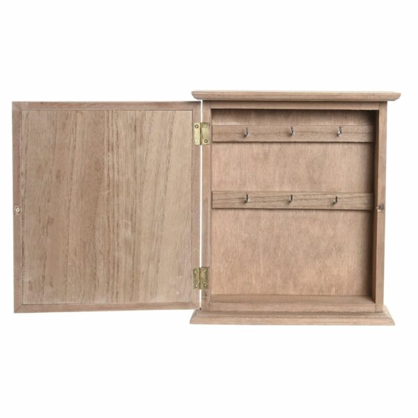 Шкаф за ключове DKD Home Decor Естествен Бял Дървен MDF (22 x 7 x 25 cm)