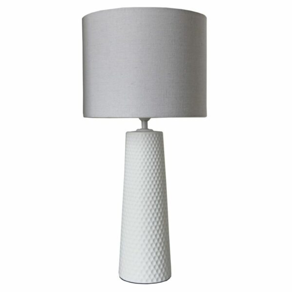 Настолна лампа DKD Home Decor 25W Порцелан полиестер Бял 220 V 50 W (30 x 30 x 63 cm)
