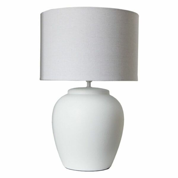 Настолна лампа DKD Home Decor 25W Порцелан лен Бял 220 V 50 W Модерен (38 x 38 x 58 cm)