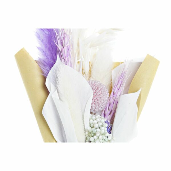 Букет DKD Home Decor Люляк Бял Сухо цвете (10 x 5 x 18 cm) (2 броя)