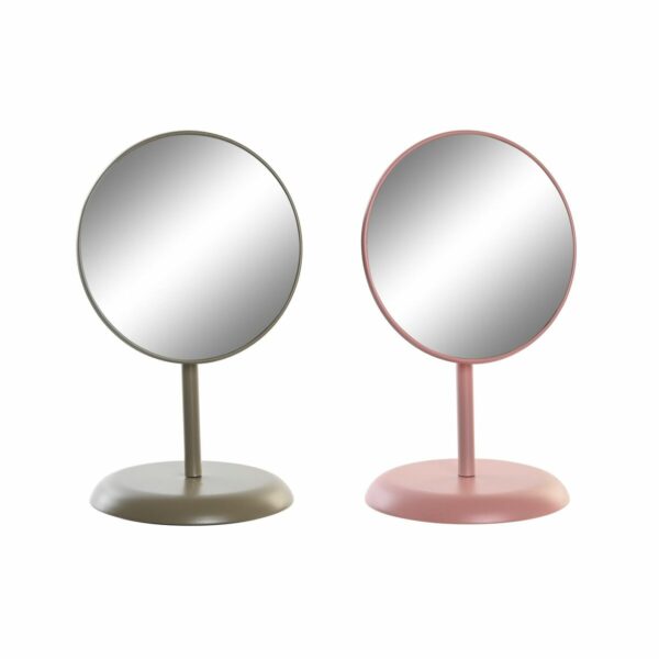Огледало със Скоба за Монтиране DKD Home Decor Кристал Метал (15 x 15 x 27 cm) (2 броя)