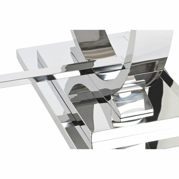 Трапезна маса DKD Home Decor Сребрист Бял Стомана Мрамор (180 x 90 x 75 cm)