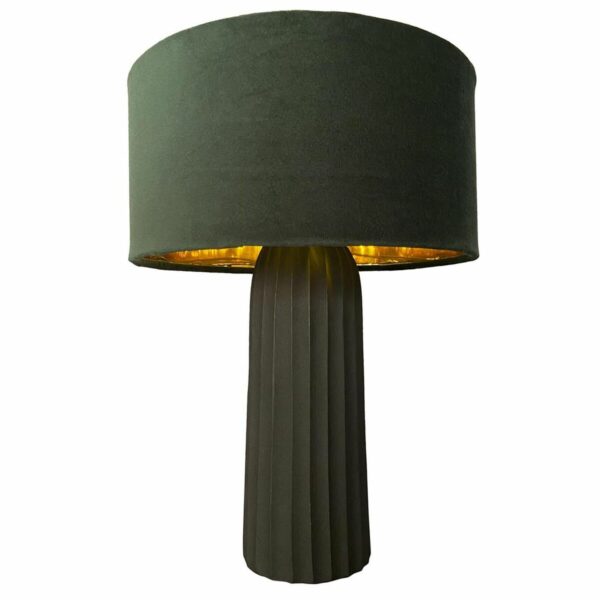 Настолна лампа DKD Home Decor Кадифе Алуминий Зелен (26 x 26 x 37 cm)