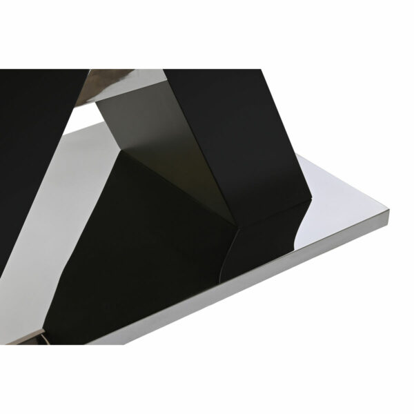 Трапезна маса DKD Home Decor Черен калено стъкло Дървен MDF (180 x 90 x 76 cm)