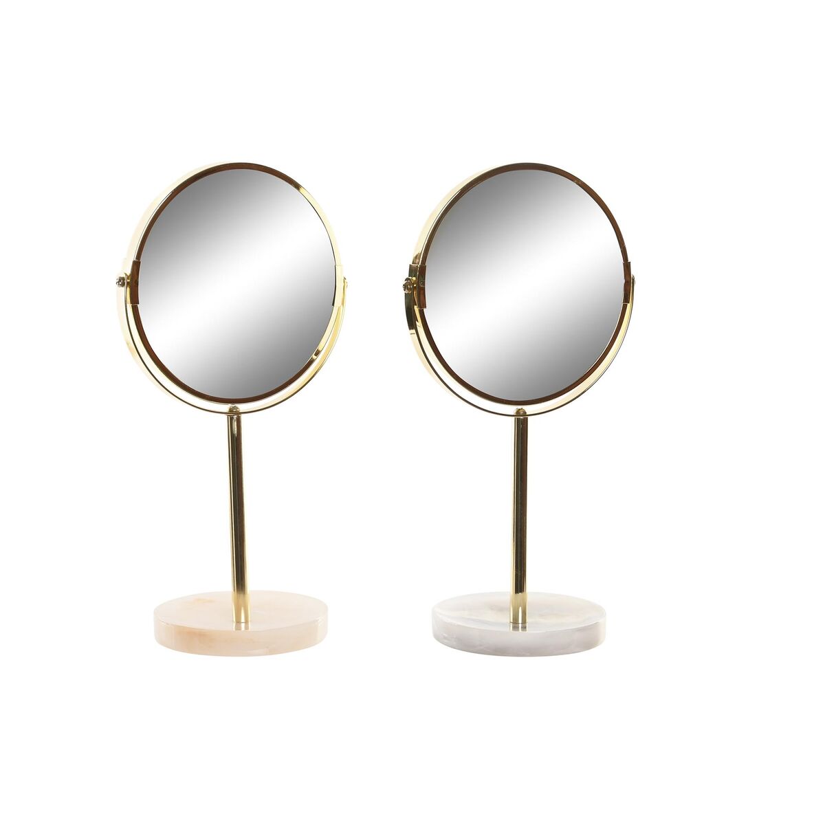 Увеличително Огледало c LED DKD Home Decor Сребрист Метал (17 x 13 x 30,5 cm)