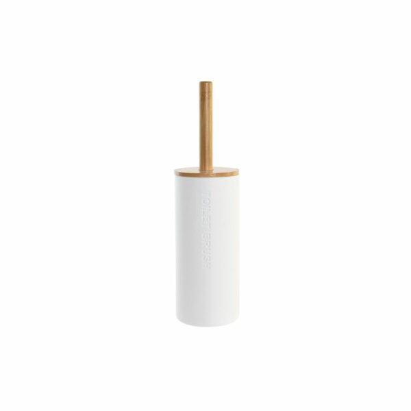 Четка за Баня DKD Home Decor Естествен Бял Бамбук полипропилен (9 x 9 x 35,5 cm)