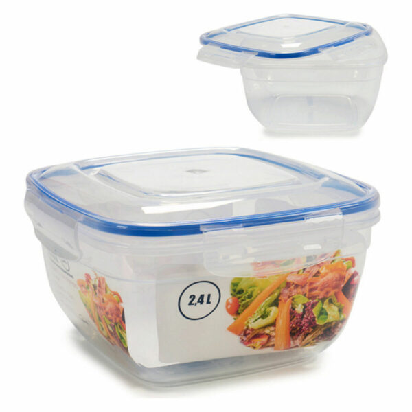 Кутия за обяд Син Прозрачен Пластмаса