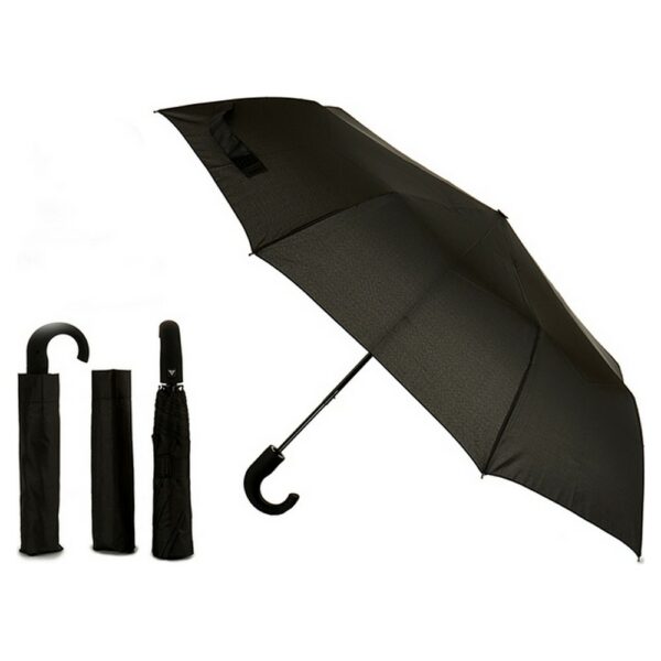 Сгъваем чадър На пътуване Черен Метал Плат Пластмаса (35 cm)