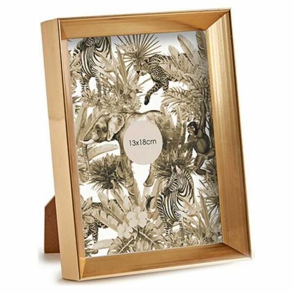 Рамка за снимки Златен Пластмаса Cтъкло (15,3 x 3,3 x 20,3 cm) (13 x 18 cm)