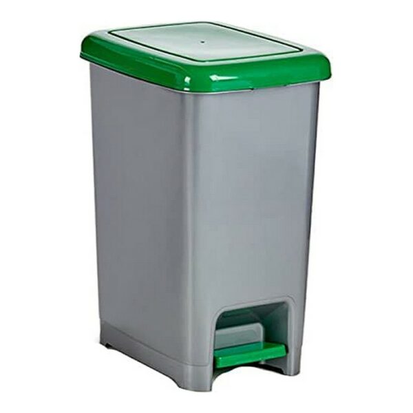 Кошче за Боклук с Педал Зелен Пластмаса 40 L (31 x 55,5 x 42,5 cm)
