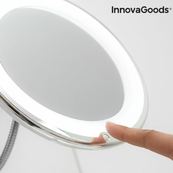 LED увеличително огледало с гъвкаво рамо и вендуза Mizoom InnovaGoods