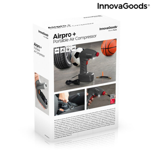 Преносим Въздушен Компресор с LED Airpro+ InnovaGoods
