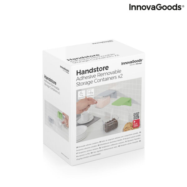 Подвижни Залепващи се Кухненски Контейнери Handstore InnovaGoods Опаковка от 2 единици