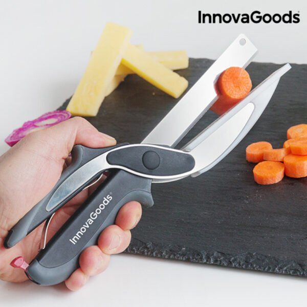 Ножица с Нож с Вградена Малка Дъска за Рязане Scible InnovaGoods