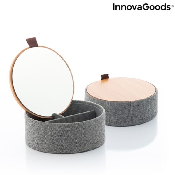 Бамбукова Кутия Органайзер за Бижута с Огледало Mibox InnovaGoods
