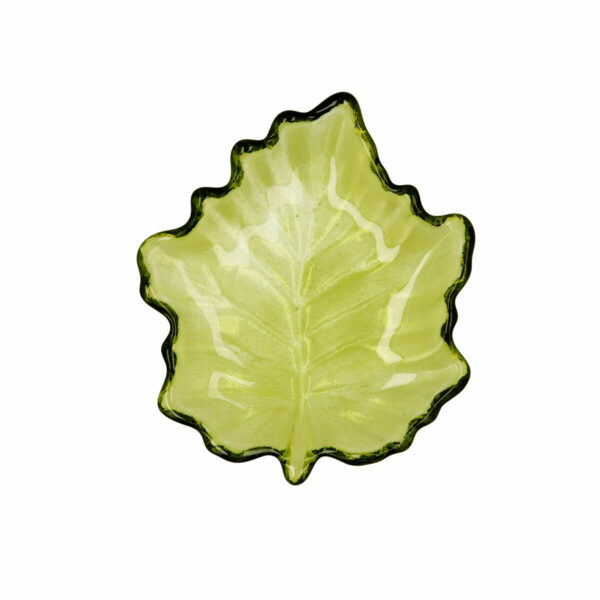 Поднос за аперитиви Quid Лист Зелен Cтъкло (14 x 14,5 cm) (Pack 6x)