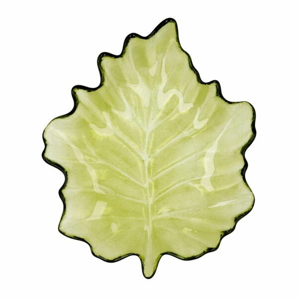 Поднос за аперитиви Quid Лист Зелен Cтъкло (22 x 18 cm) (Pack 6x)