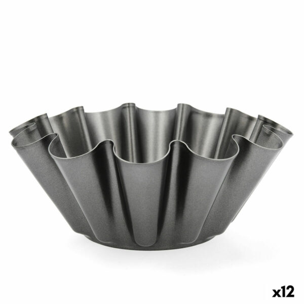 Форма за Флан Quid Sweet Grey Черен 23 x 9 cm (12 броя)