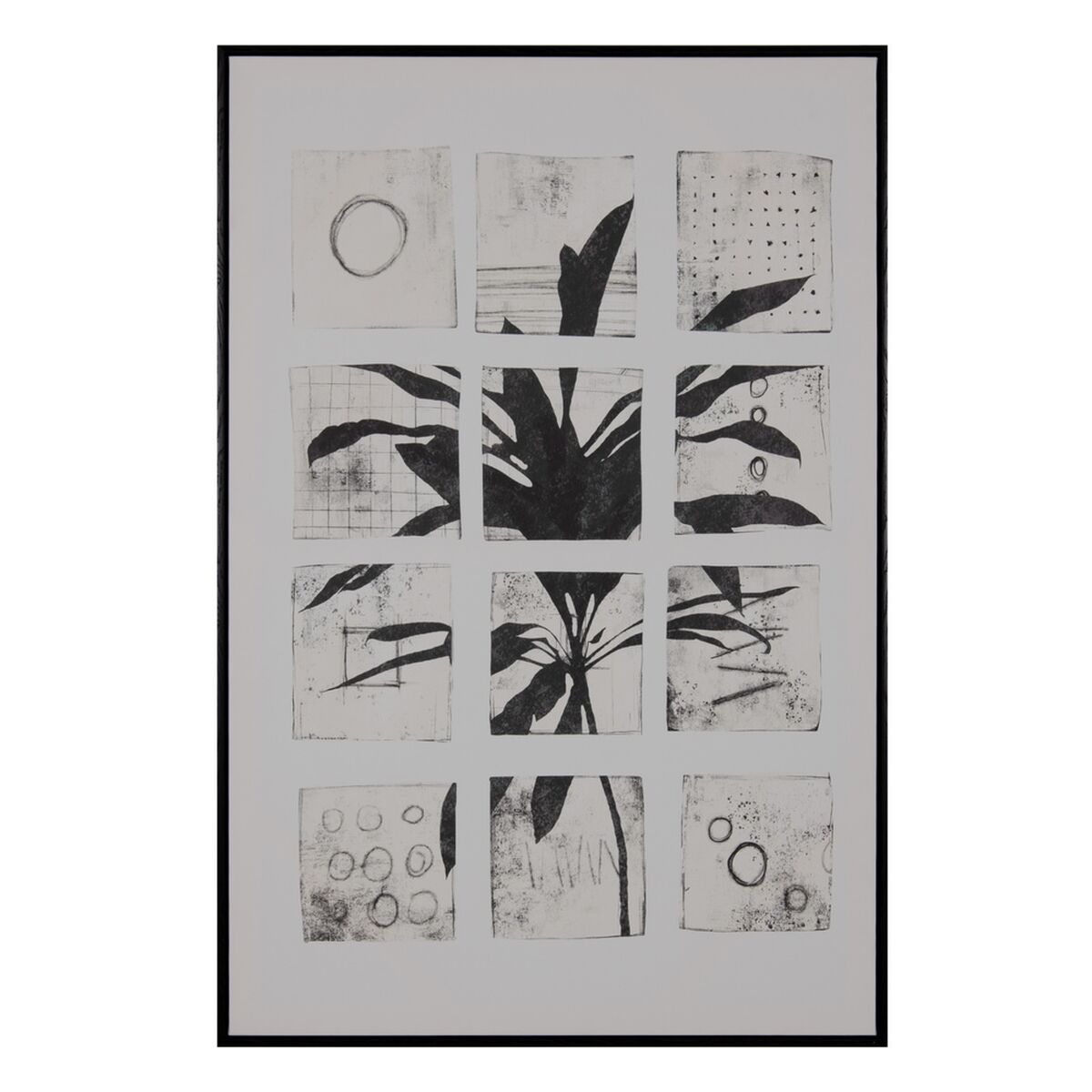 Декорация за стена Бял Черен Желязо Риби 119,4 x 7 x 59,7 cm