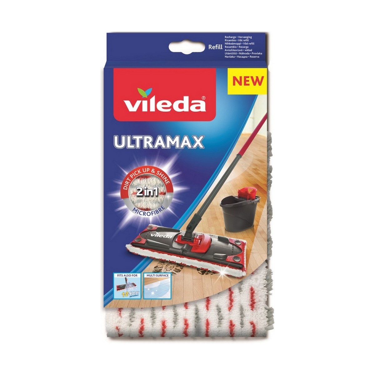 Моп Vileda Ultramax XL Box Черен Червен Микрофибър