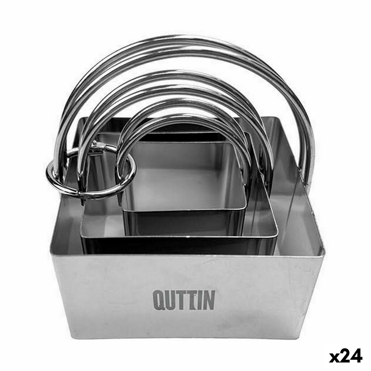 Форма за Торта Quttin перфориран Подвижен 28 x 3 cm (12 броя)