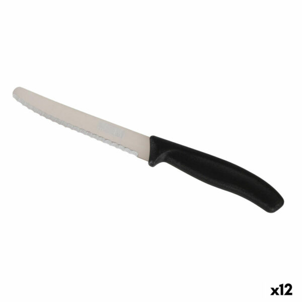 Комплект Ножове Quttin Черен Сребрист 6 Части 21,2 cm (12 броя)