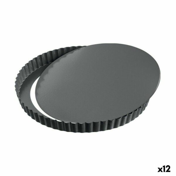 Тиган с Форма на Пружина Quttin Черен Въглеродна стомана 24 x 2,8 cm (12 броя)