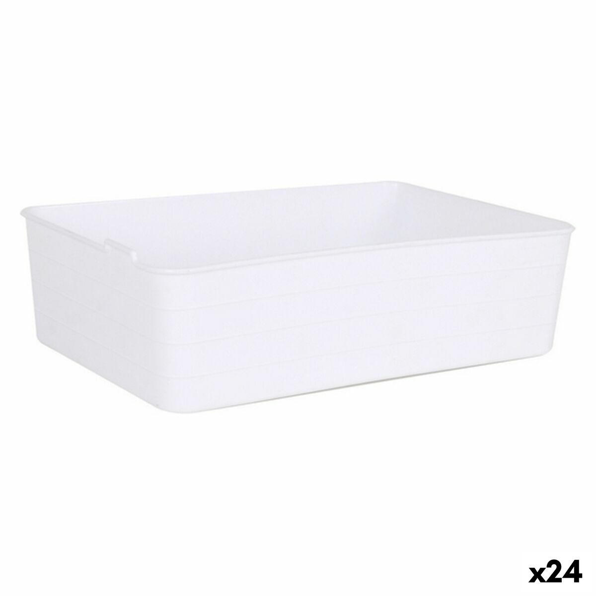 Кошница за Кухненски Рафт Confortime Бял 43 x 24,4 x 18,5 cm (12 броя)