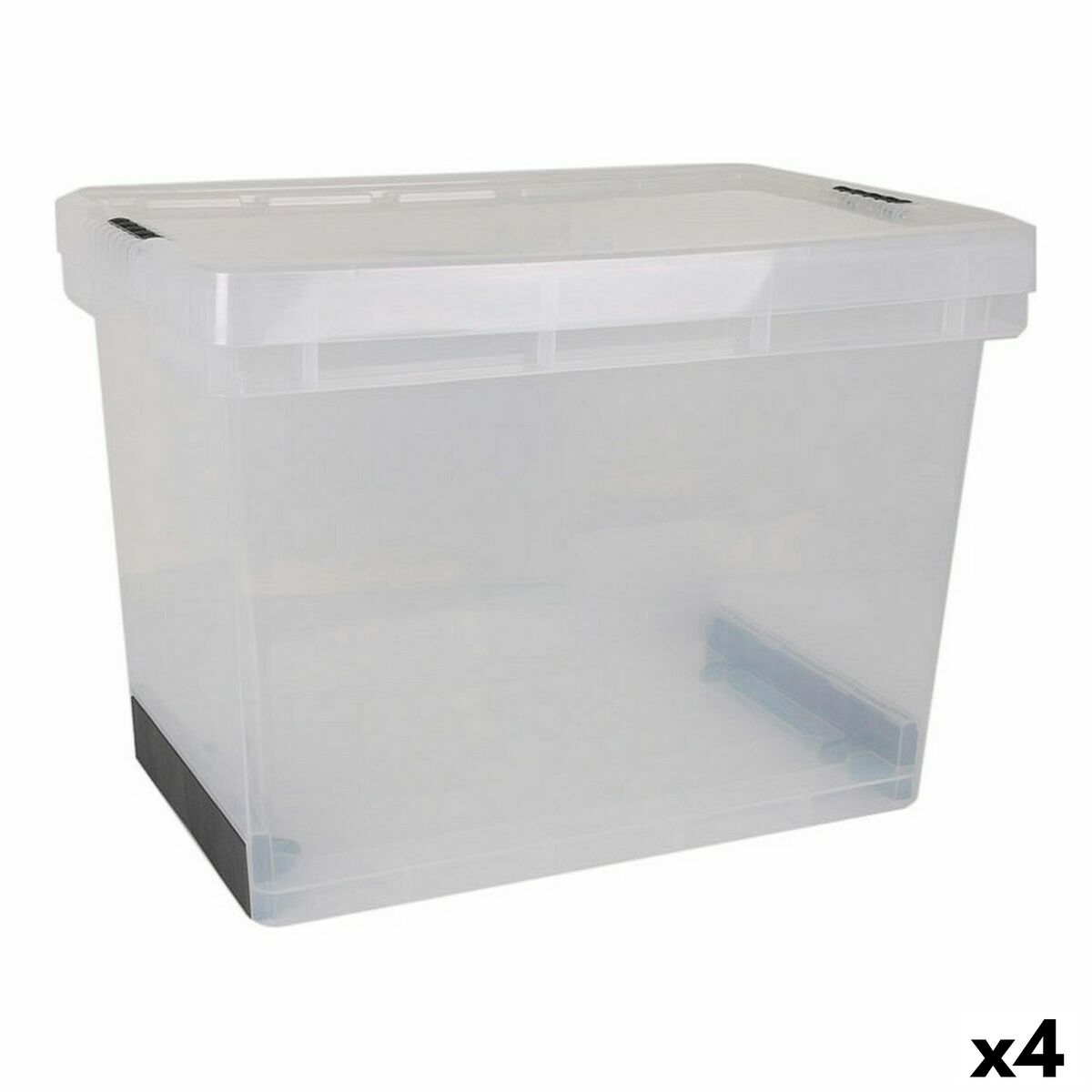 Кутия за Съхранение с Капак Evolution Прозрачен 39 x 29 x 31 cm (4 броя) (40 x 30 x 30 cm)