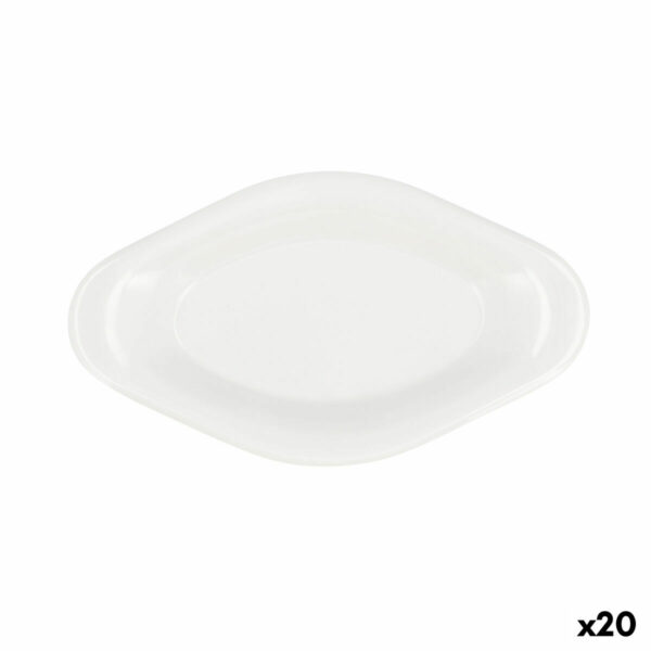 Поднос за аперитиви Quid Select Бял Пластмаса 17 x 9,5 x 2 cm (20 броя)