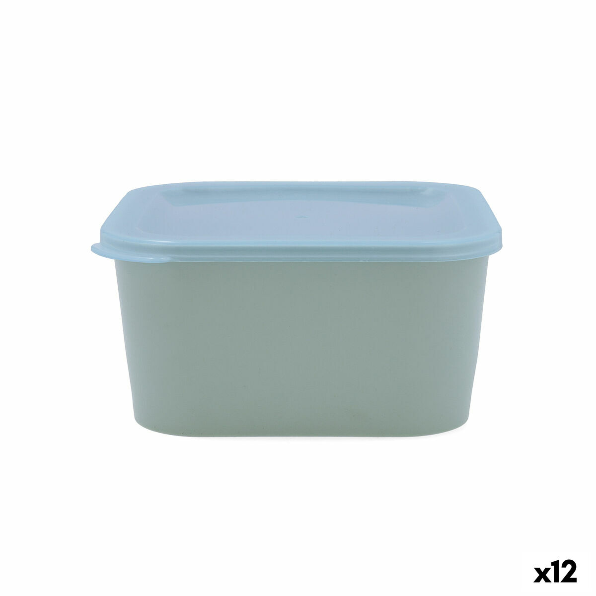 Кръгла Кутия за Обяд с Капак Quid Inspira 1,34 L Зелен Пластмаса (12 броя)